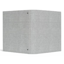 Rustic Grey Linen Printed 3 Ring Binder