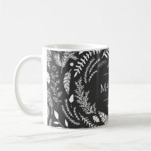 Rustic Grey Winter Monogram Coffee Mug