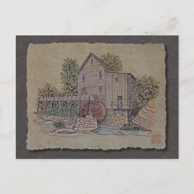 Rustic Gristmill Postcard (Front)