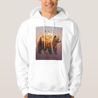 Rustic Grizzly Bear Hoodie