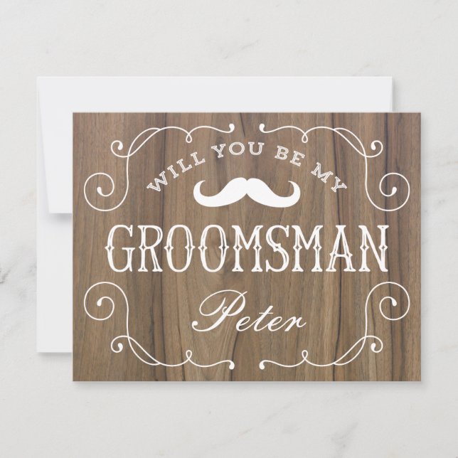 Rustic Groomsman | Groomsmen Invitation (Front)