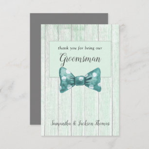 Rustic Groomsman Thank You Card
