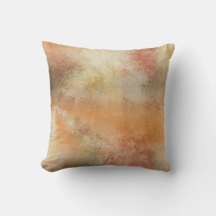 Rustic Grunge Abstract Design in Fall Colours Cushion