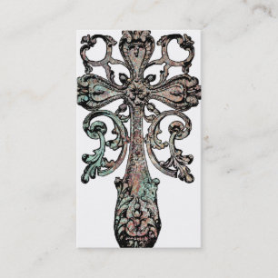 Rustic Grunge Cross Business DJ Card