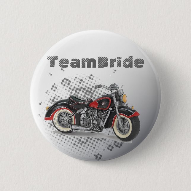 Rustic grunge Motorcyle Biker Wedding 6 Cm Round Badge (Front)