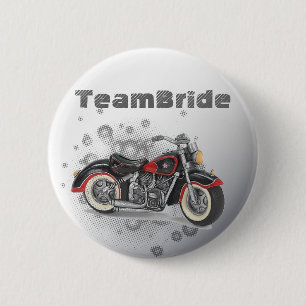 Rustic grunge Motorcyle Biker Wedding 6 Cm Round Badge