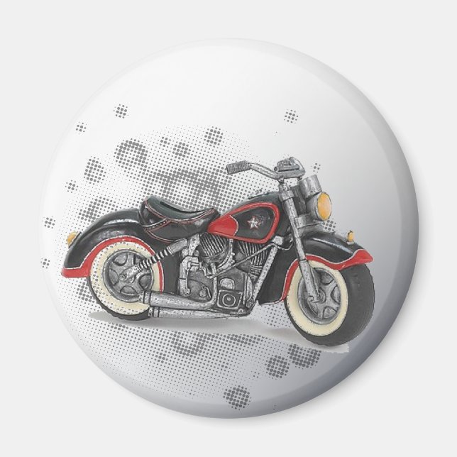Rustic grunge Motorcyle Biker Wedding Magnet (Front)
