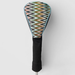 Rustic Grunge Multi Colour Chevron Golf Head Cover