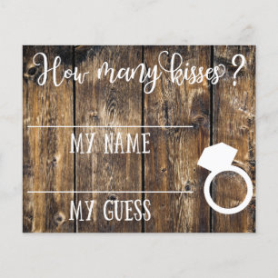 Rustic Guess How Many Kisses Bridal Shower Game