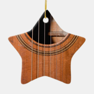 Rustic guitar ceramic tree decoration