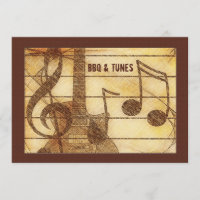 Rustic Guitar Invitation