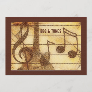 Rustic Guitar Invitation