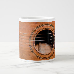 Rustic guitar large coffee mug