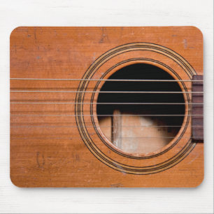 Rustic guitar mouse mat