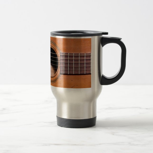 Rustic guitar travel mug (Right)