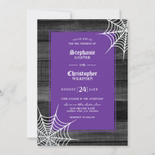 Rustic Halloween Wedding Invitation