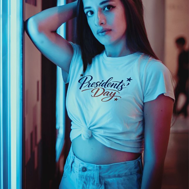 Rustic Hand Drawn Presidents Day Typography Art T-Shirt (Creator Uploaded)