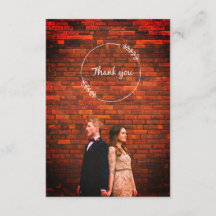 Rustic Hand Lettering Photo Graduation Thank You