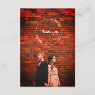 Rustic Hand Lettering Photo Graduation Thank You Enclosure Card