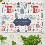 Rustic Hand Painted Country Kitchen Monogram Tea Tea Towel<br><div class="desc">Commemorative tea towels are ideal for creating keepsakes or celebrating special events. Perfect gift for newlyweds. Add your custom wording to this design by using the "Edit this design template" boxes on the right hand side of the item, or click the blue "Customise it" button to arrange the text, change...</div>