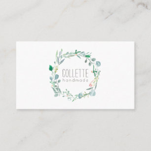 Rustic Handmade Greenery Business Card