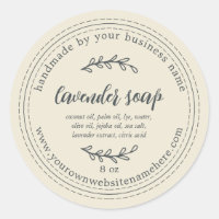 Rustic Handmade Lavender Soap Antique White