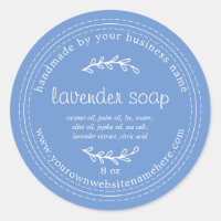 Rustic Handmade Lavender Soap Cornflower Blue