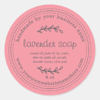 Rustic Handmade Lavender Soap Geranium Pink