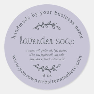 Rustic Handmade Lavender Soap Purple Classic Round Sticker