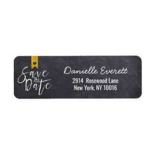 Rustic Handwritten Save The Date Script Address