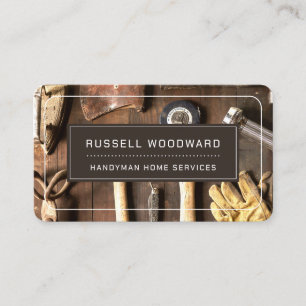 Rustic Handyman Carpenter Tools Of Trade Business Card