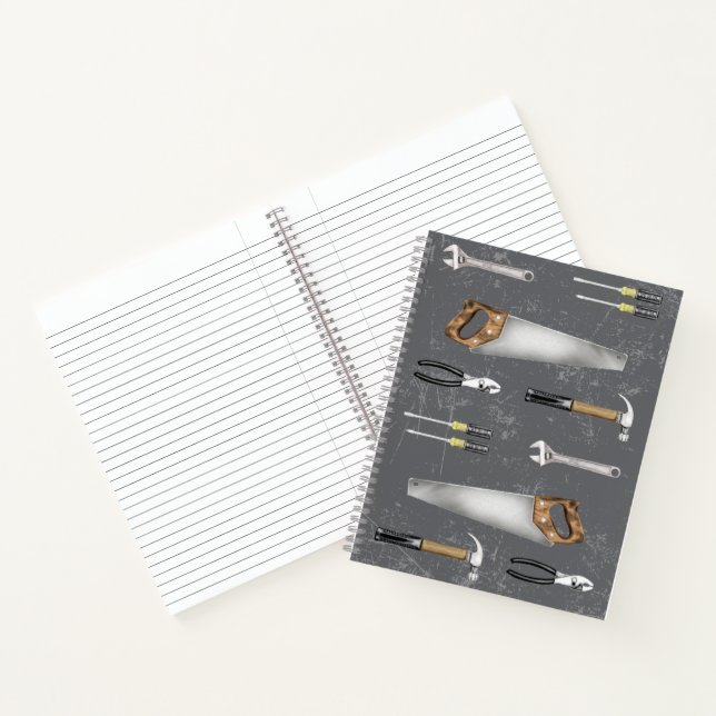 Rustic Handyman Tool With Name Notebook (Inside)