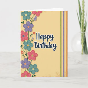 Rustic Happy Birthday Card
