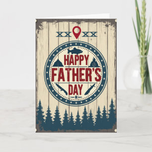 Rustic Happy Fathers Day Card