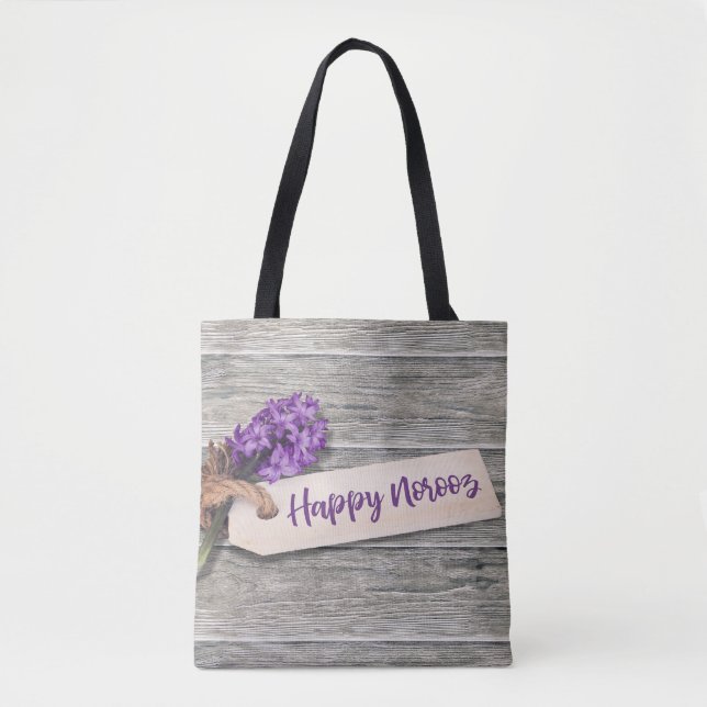 Rustic Happy Norooz Hyacinth - Tote Bag (Front)