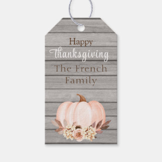 Rustic Happy Thanksgiving Gift Tag