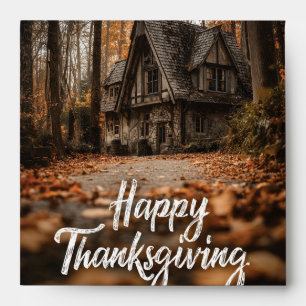 Rustic "Happy Thanksgiving" with Autumn Cottage Envelope