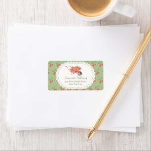 Rustic Harvest Apple Baby Shower Return Address Label