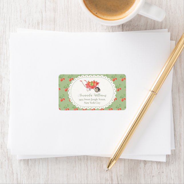 Rustic Harvest Apple Baby Shower Return Address Label (Insitu)