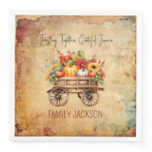 Rustic Harvest Napkin thanksgiving custom
