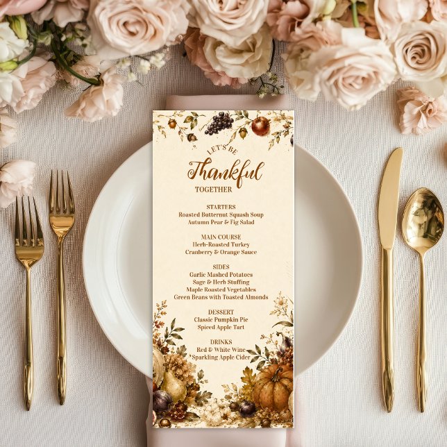 Rustic Harvest Thanksgiving Gathering Menu (Creator Uploaded)
