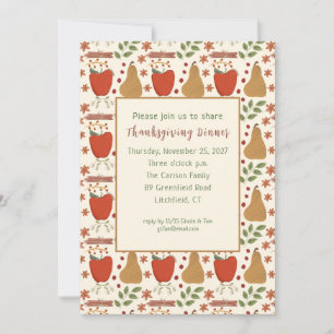 Rustic Harvest Thanksgiving Invitation 