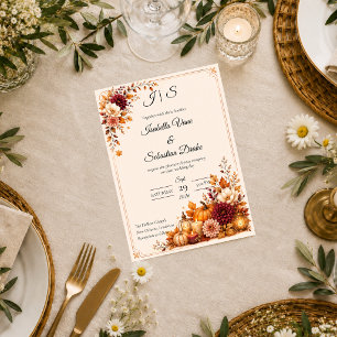 Rustic Harvest Wedding Invitation