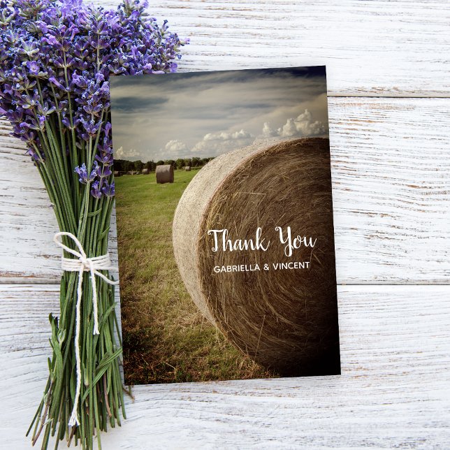Rustic Hay Bales Ranch Wedding Thank You (Creator Uploaded)