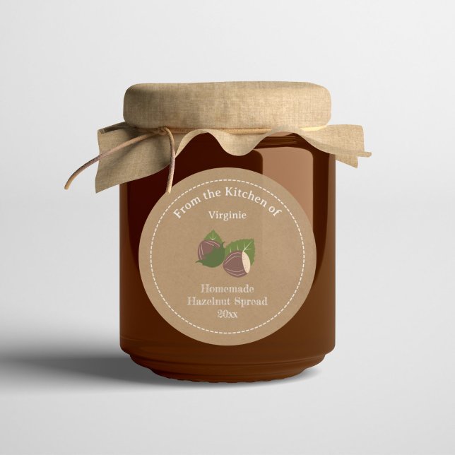 Rustic Hazelnut Label Sticker for Spread or Jam (Rustic Hazelnut Label Sticker for Spread or Jam)