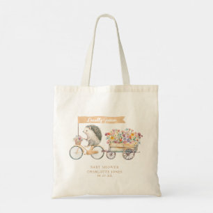 Rustic Hedgehog Baby Shower Tote Bag Gift Favour