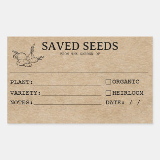 Rustic Heirloom Seed Packet Labels