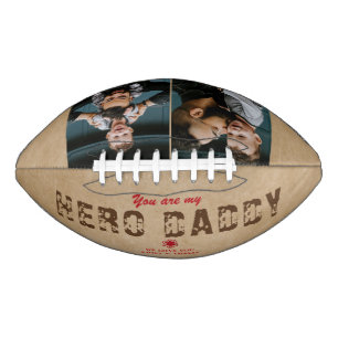 Rustic Hero Daddy Father`s Day 2 Photo Collage  American Football