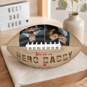 Rustic Hero Daddy Father`s Day 2 Photo Collage  American Football