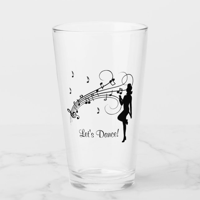 Rustic High Step Dancing to the Music Personalised Glass (Front)